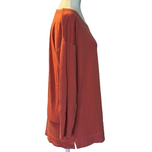 EUC Womens J Jill Simply Supima Scoop Neck Tunic Size Medium M Shirt Top Coral - Picture 2 of 9